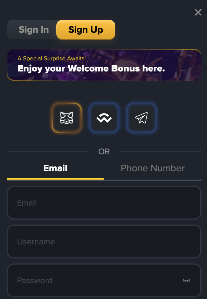 Betswap reģistrācija
