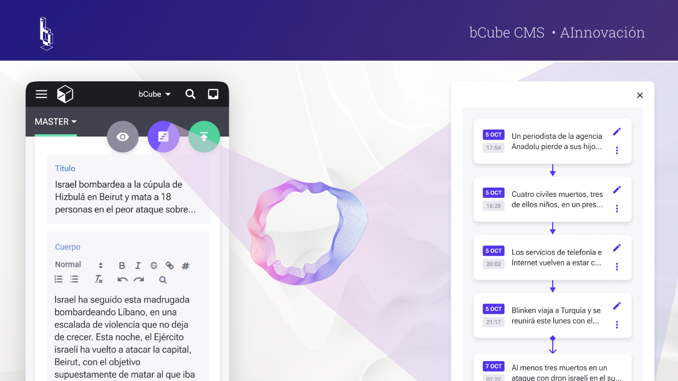 contenido relacionado en bCube CMS