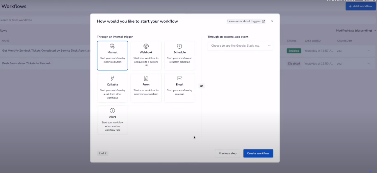 Workato Alternatives: Tray.ai UI