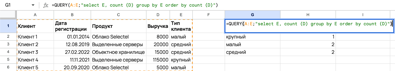 Нашли количество строк.