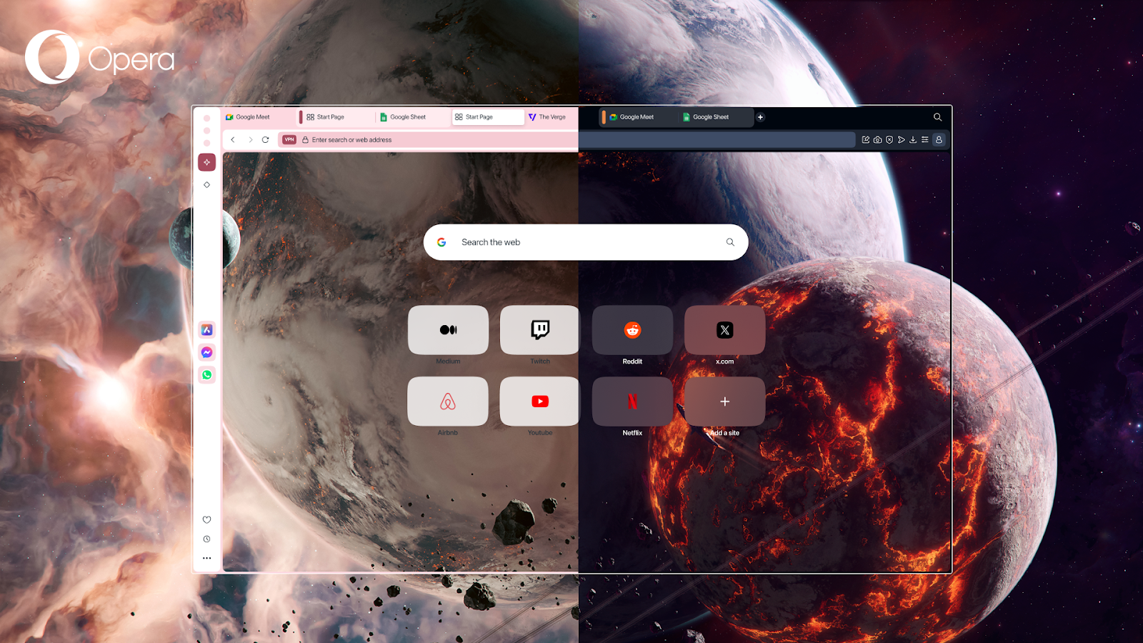 The new Interstellar theme in the browser. 