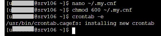 sql dump cron tab