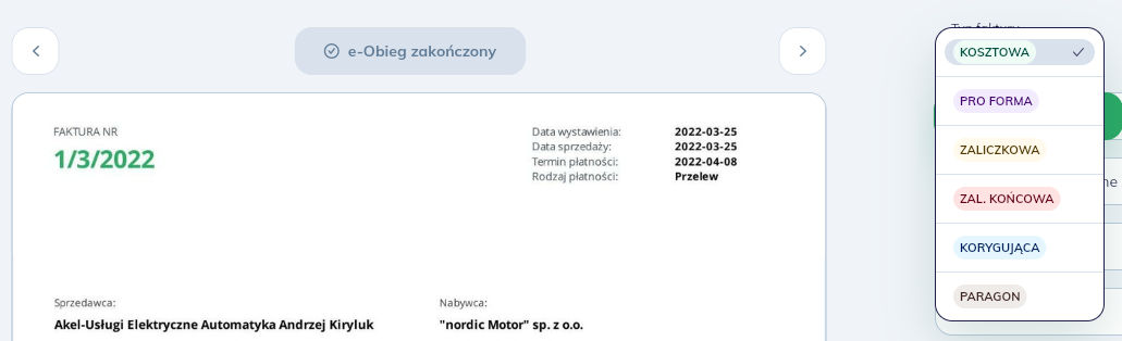 Typ faktury