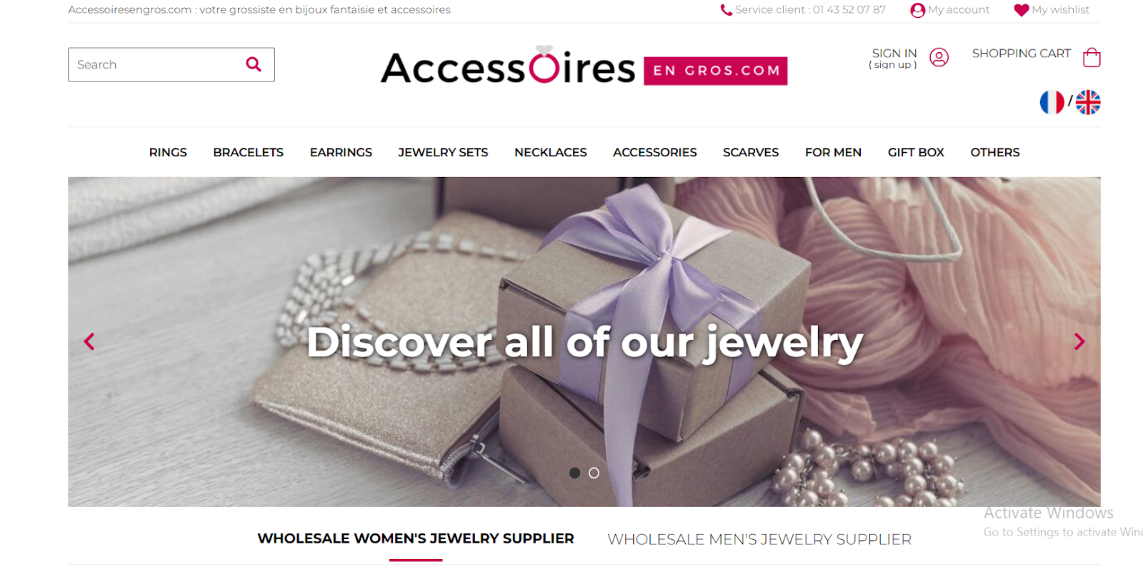 Accessories wholesale en gros france