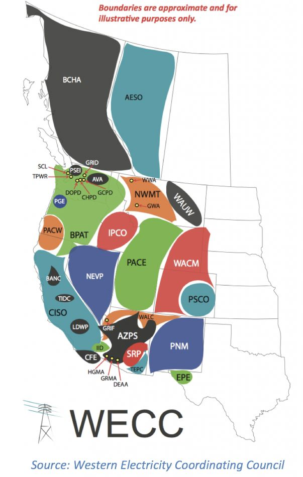 WECC map