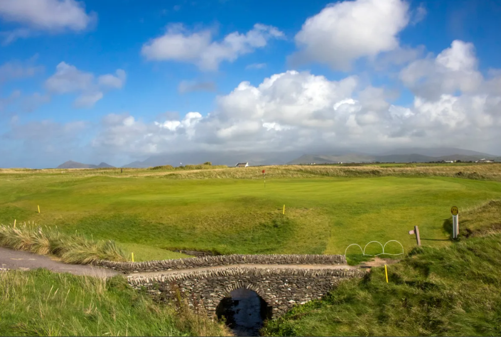 aerial view of dingle golf course