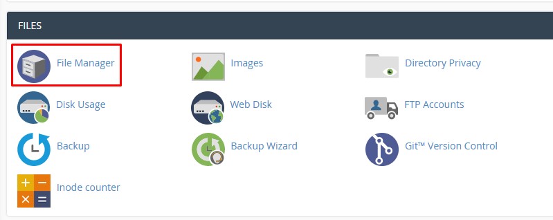 file manager cPanel