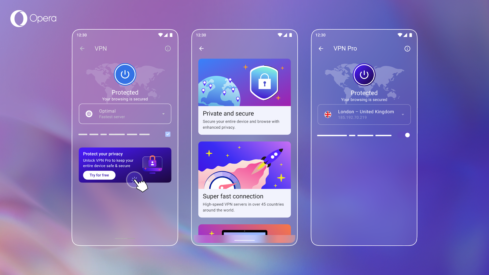 VPN Pro revamped in Oper afor Android