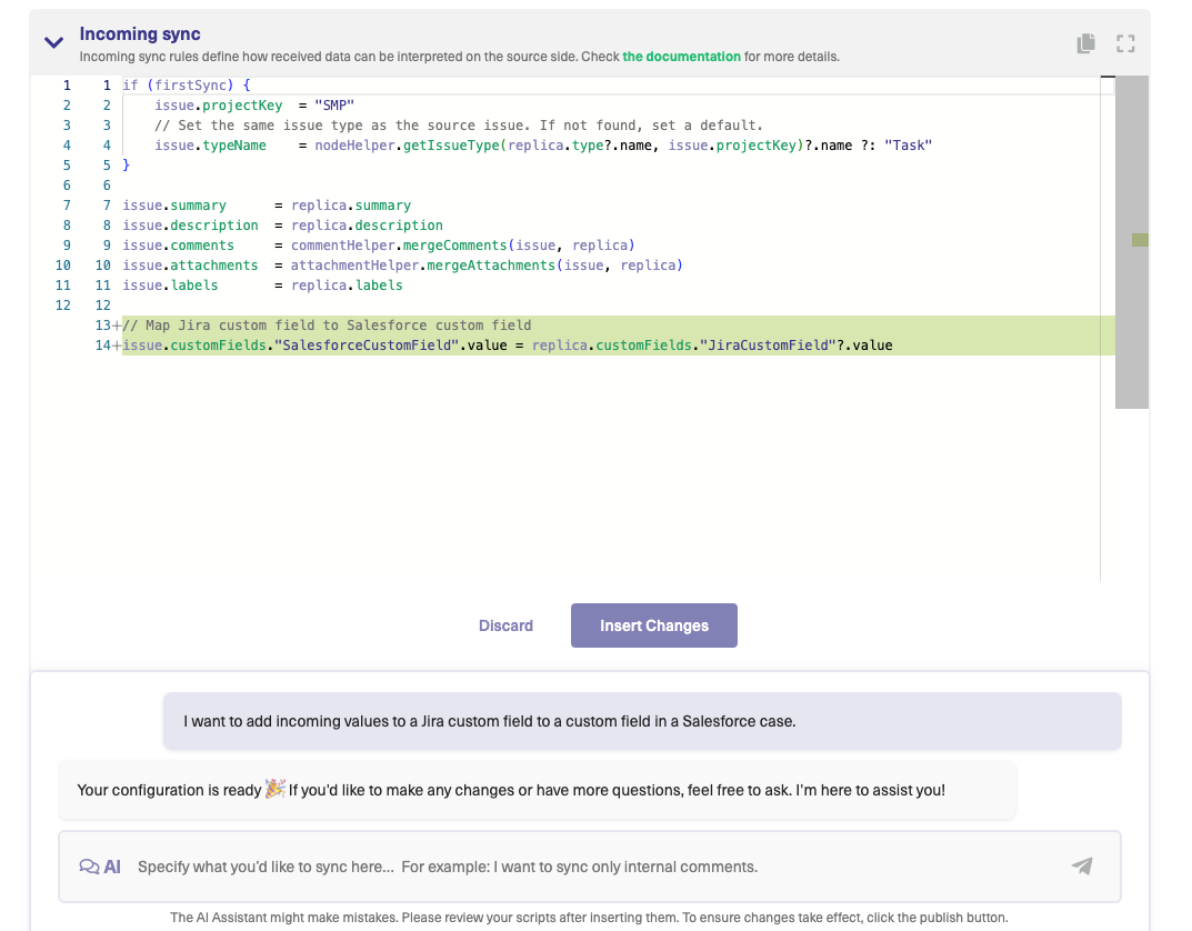 Sync rules in Salesforce