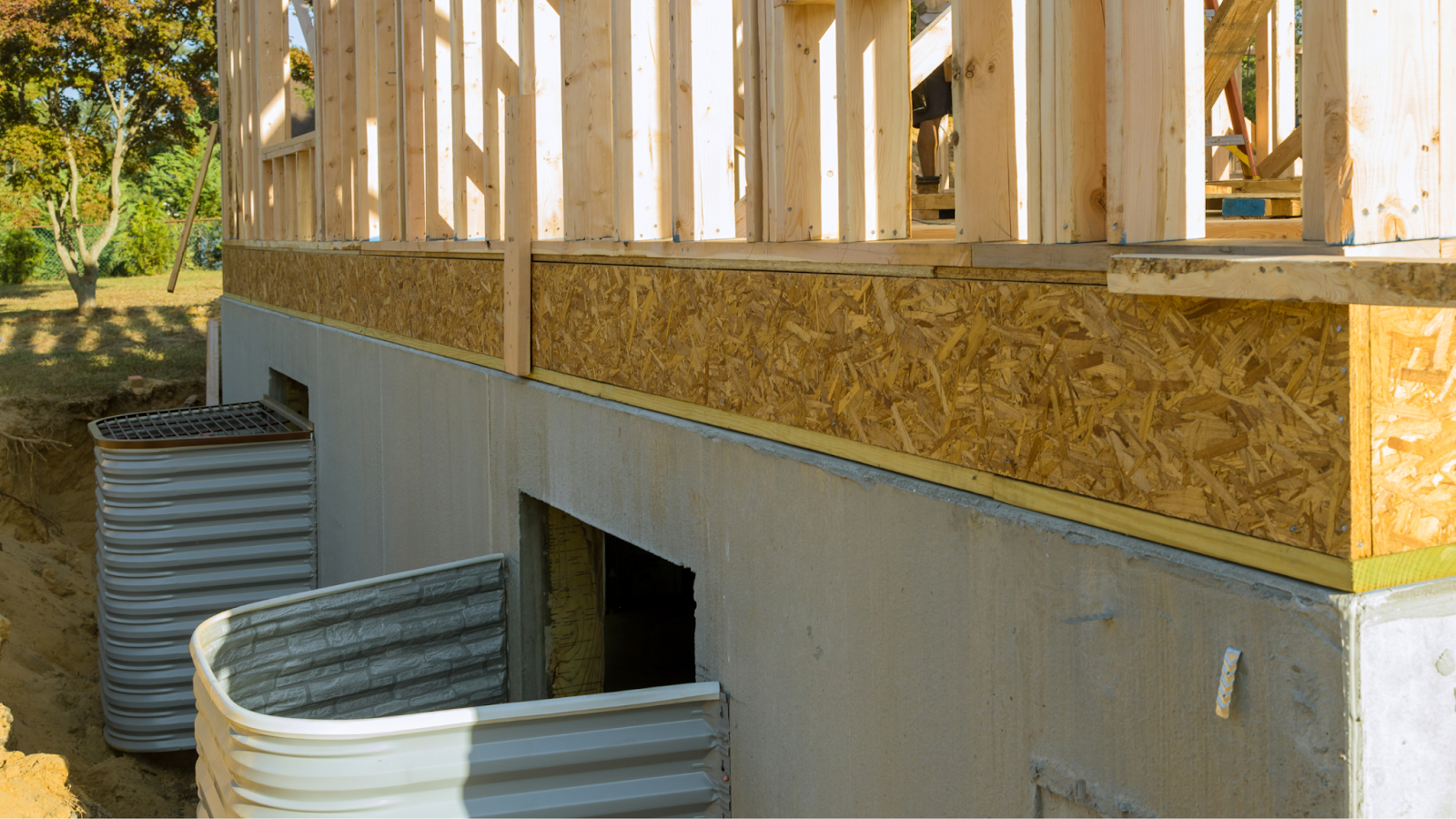 A basement under construction. 