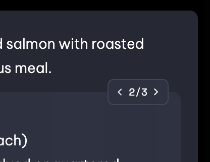 Up to three recipes are shown in a single answer.