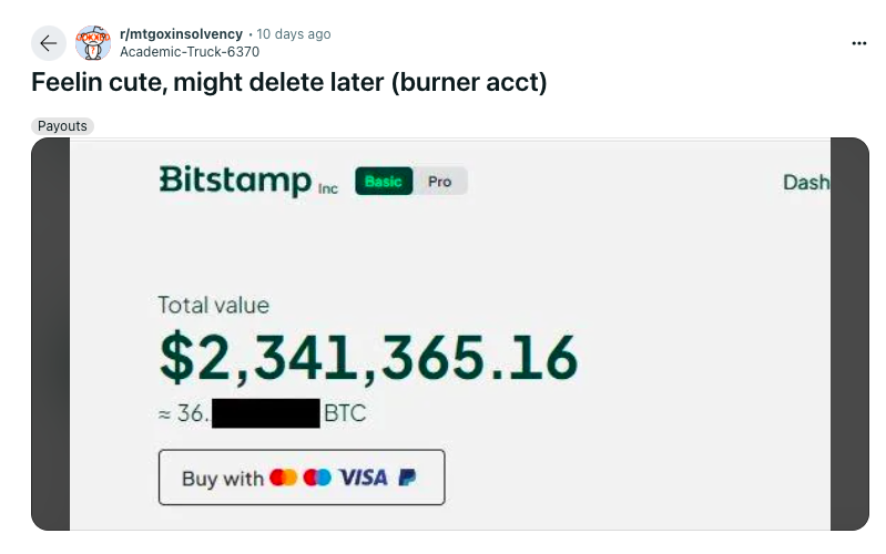 Что происходит со средствами Mt.Gox: рассказывают пользователи Reddit