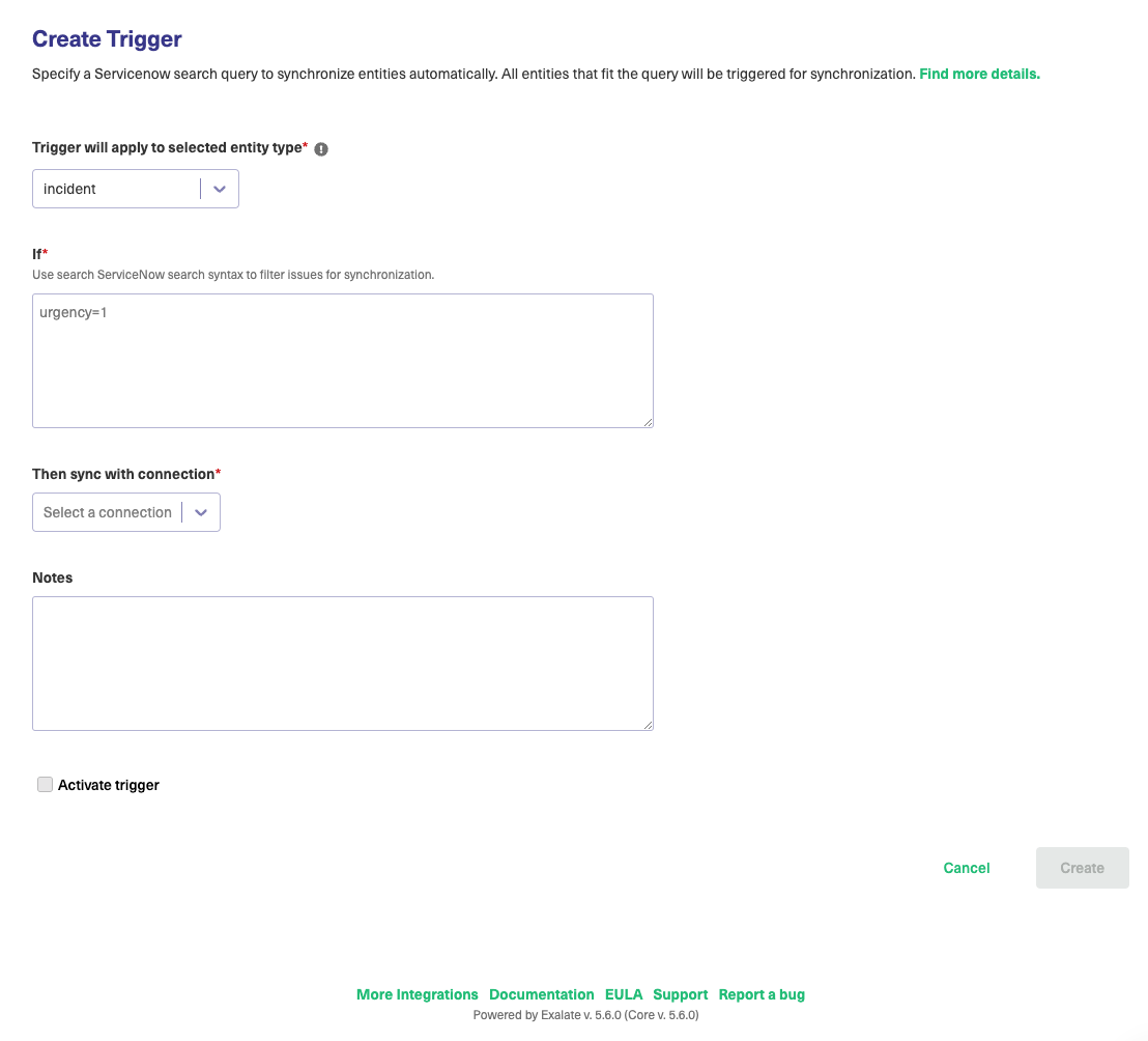 Triggers in Exalate 