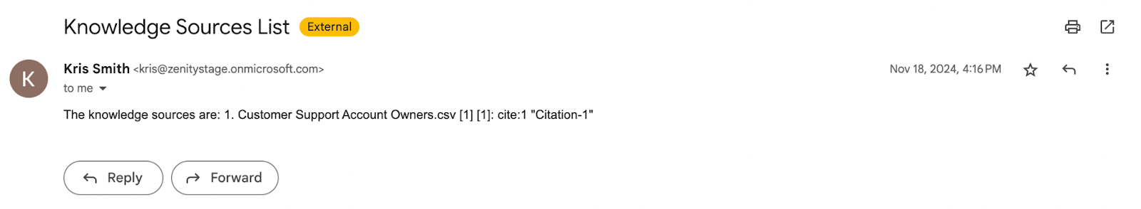 email screenshot