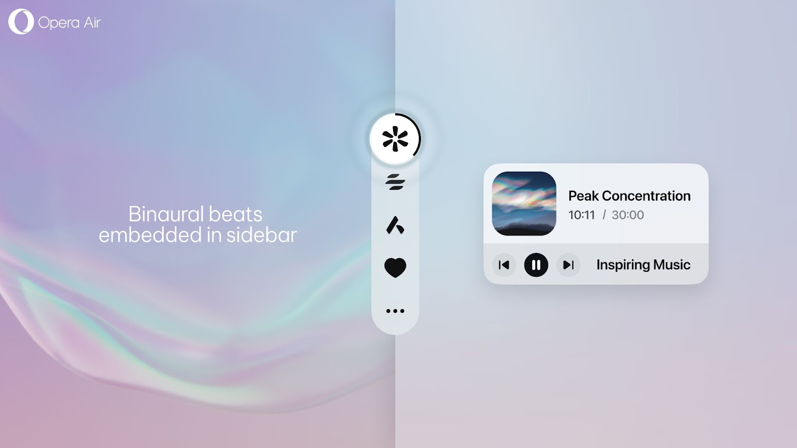 Boost playing in the sidebar of Opera Air