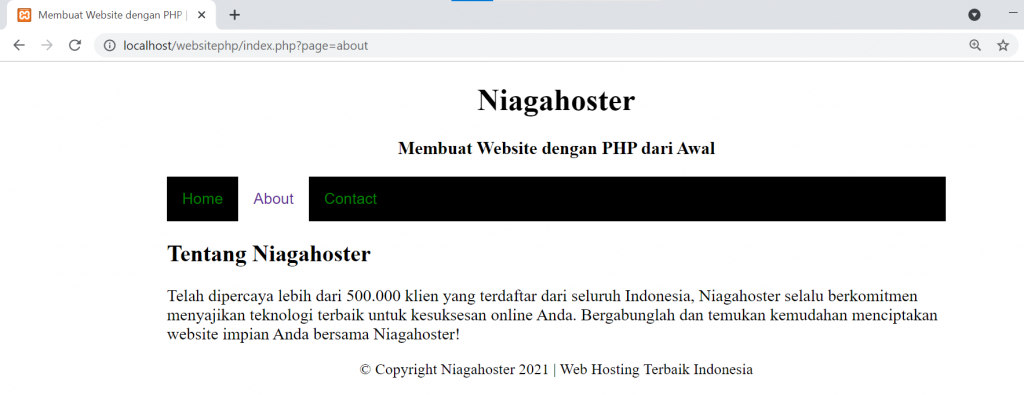 cara membuat website php langkah 7.2