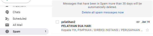 Kenapa email masuk spam karena konten email terjaring filter spam