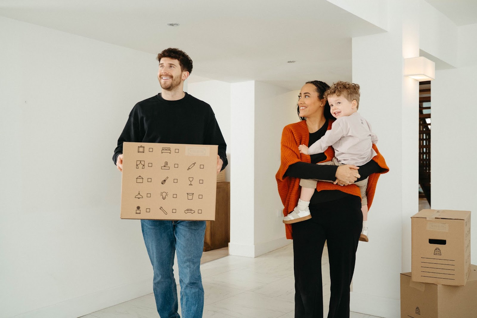 family moving into house