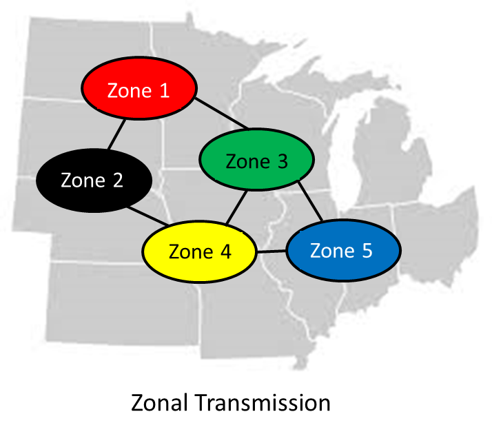 zonal power transmission map