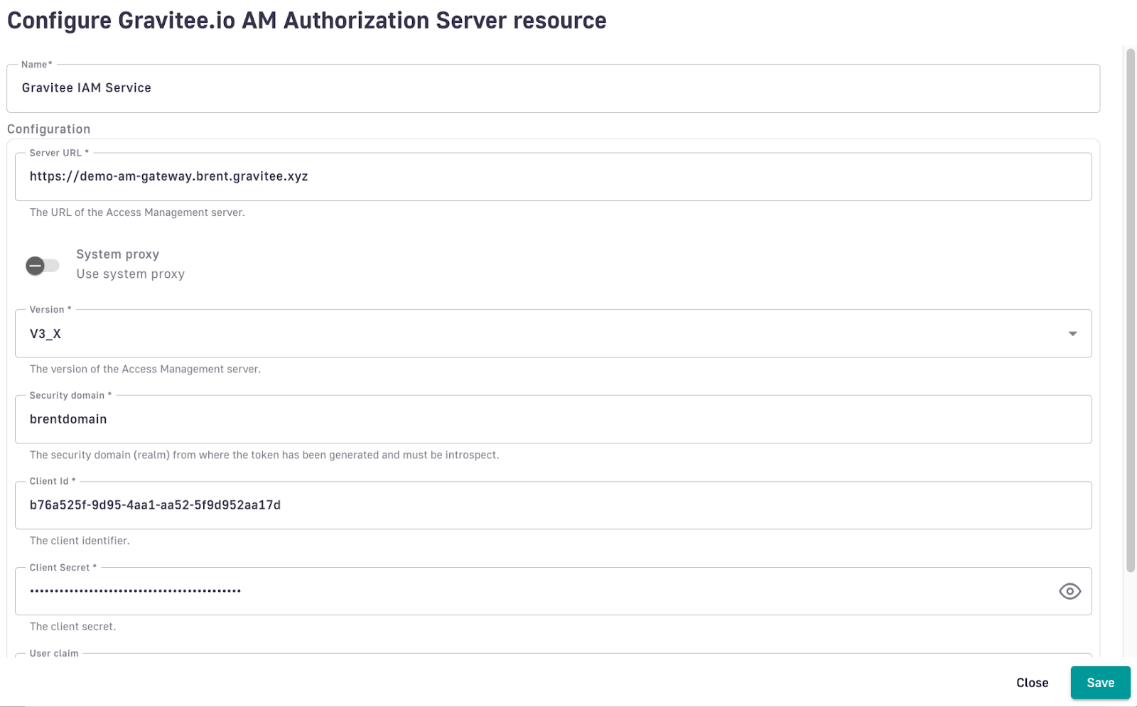 Configuring the OAuth2 Authorization Service resource