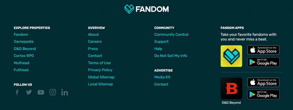 Footer Design Fandom