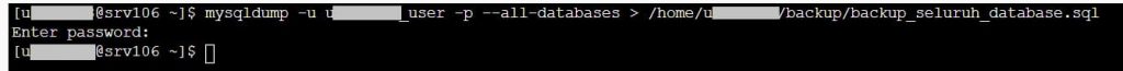 cara backup mysql backup seluruh database