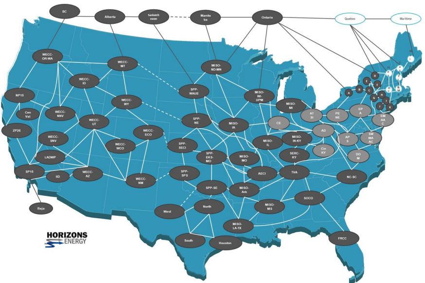 Horizons Energy map of US