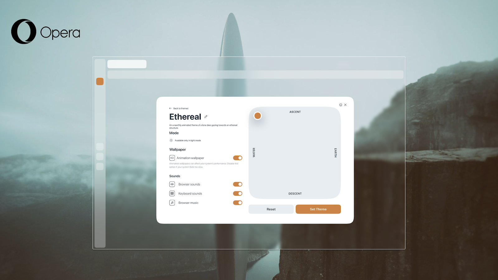Ethereal Theme configuration menu