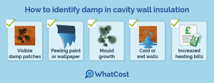 How to identify damp in cavity wall insulation 