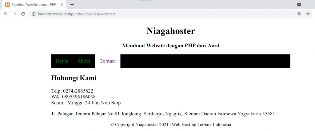 cara membuat website dengan php dari awal langkah 7.3