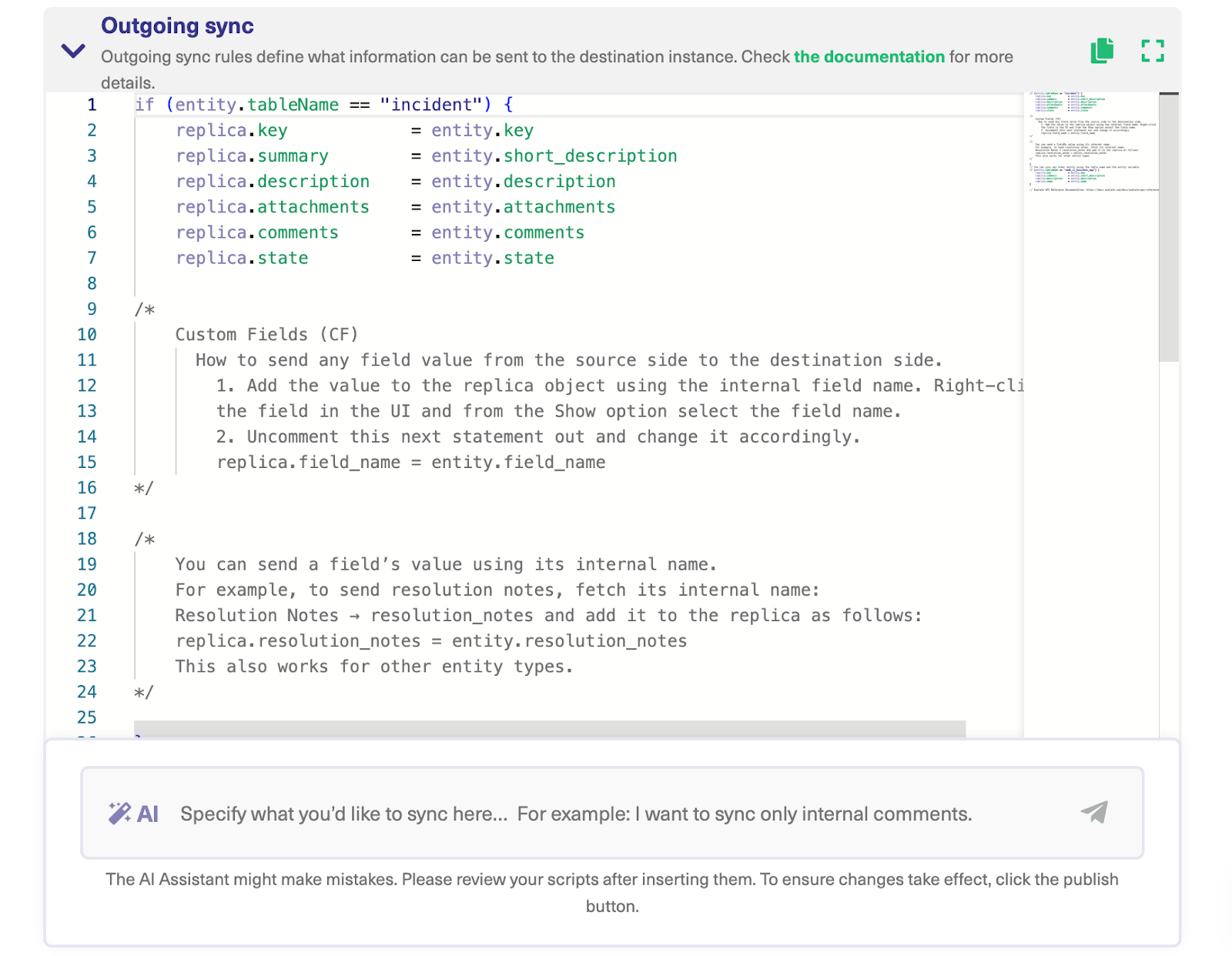 Sync rules in ServiceNow