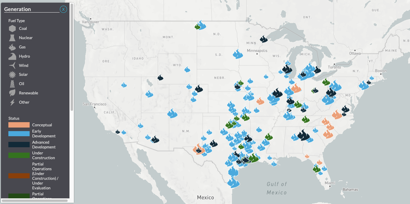 gas-fired natural gas plants 2026-2030