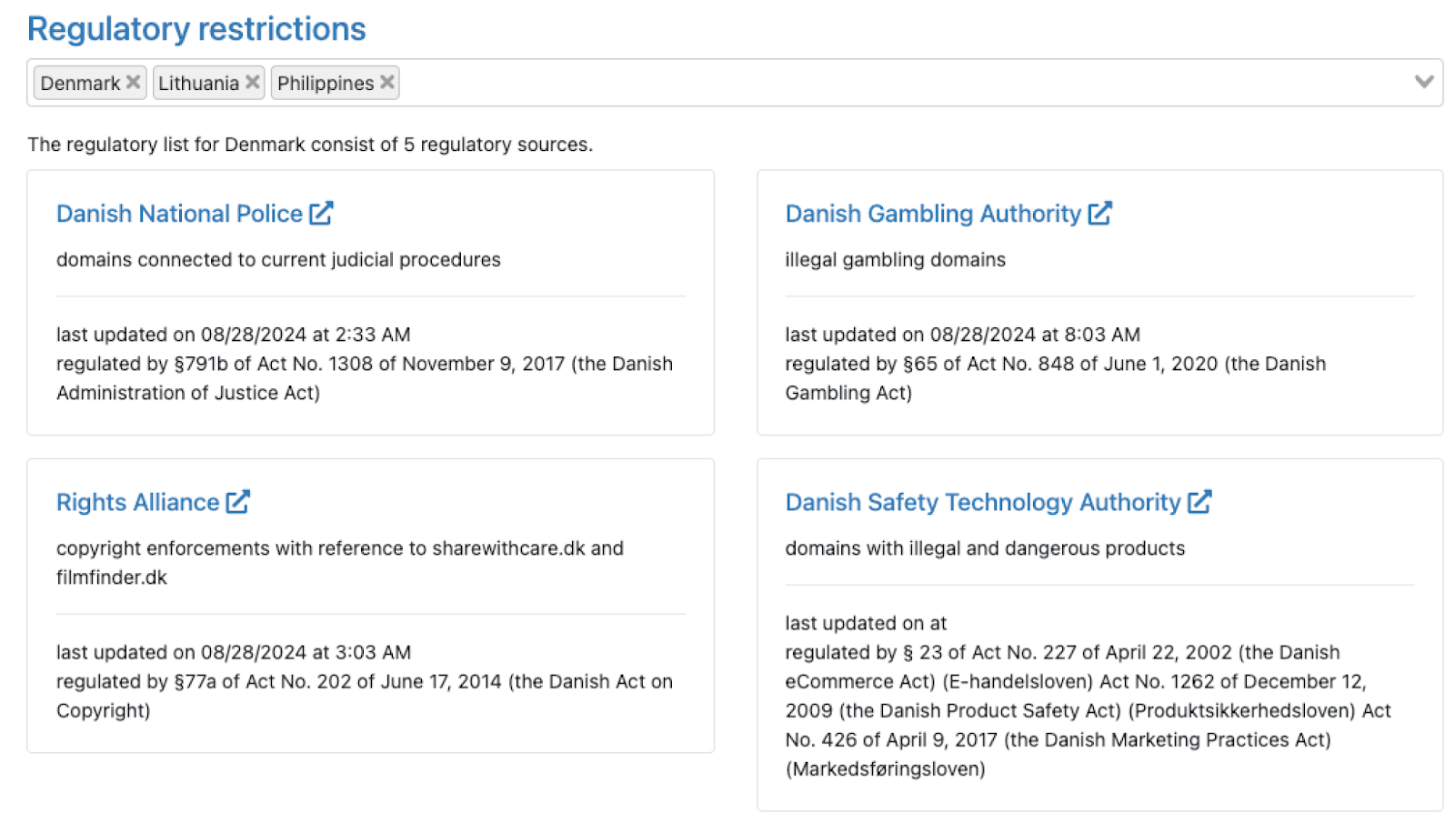 National content regulations transparency