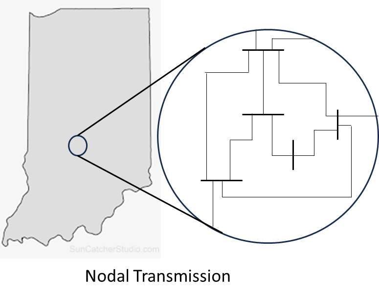 Nodal power transmission map